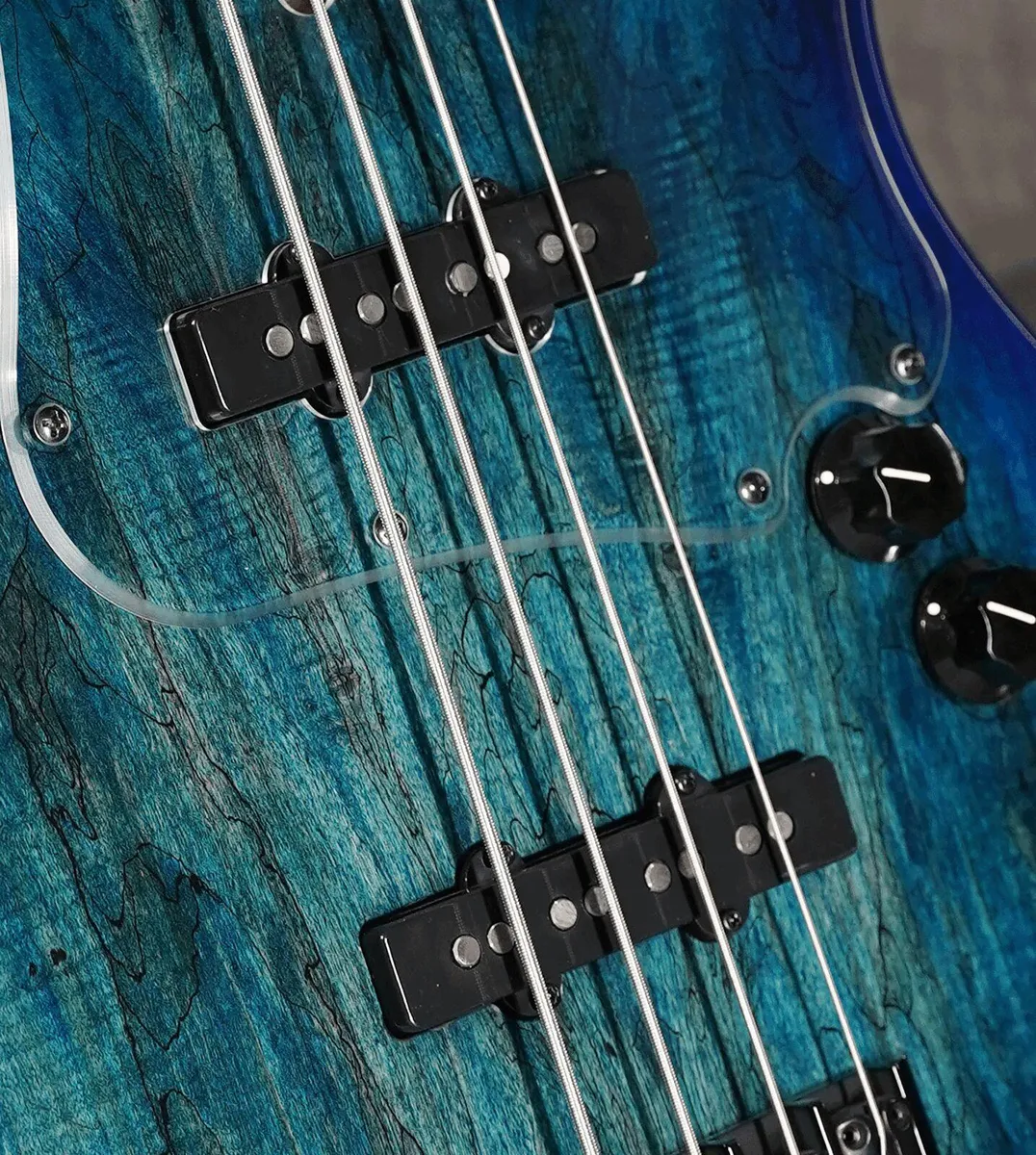Cort GB-Fusion 5 String Electric Bass Guitar - Blue Burst W/ Grey Bag - Image 3