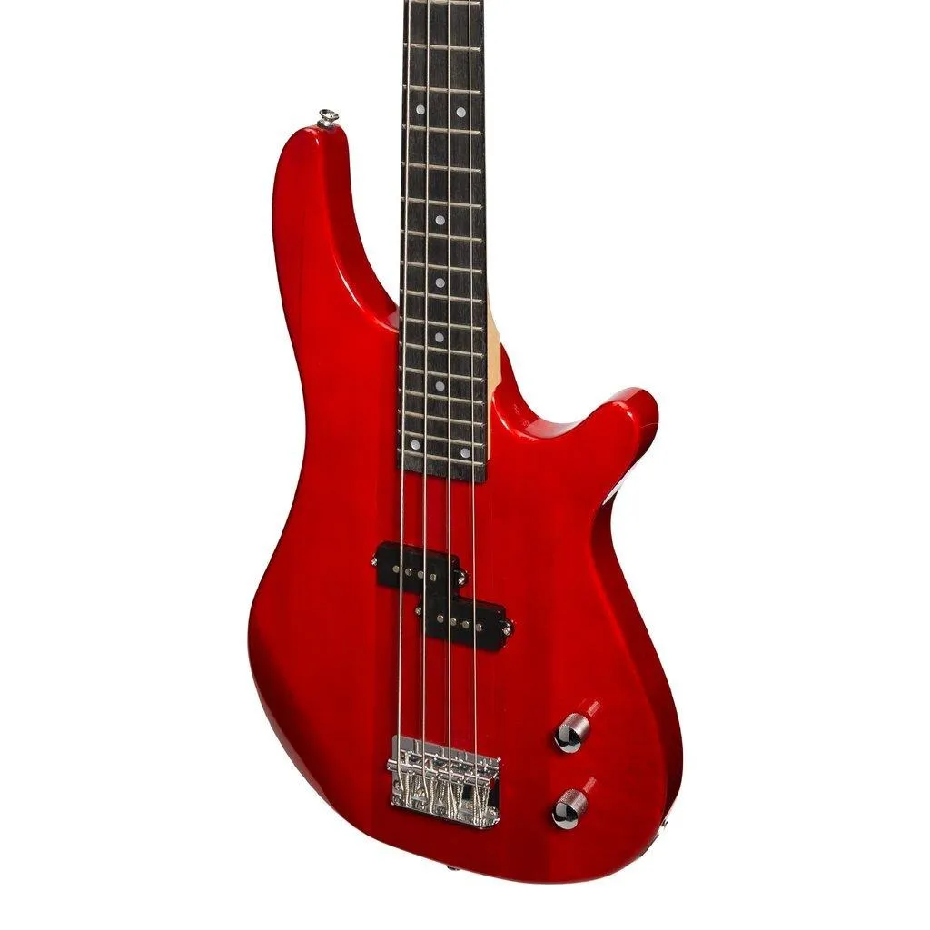 Casino '24 Series' Tune-Style Electric Bass Guitar Set (Transparent Wine Red) - Image 3
