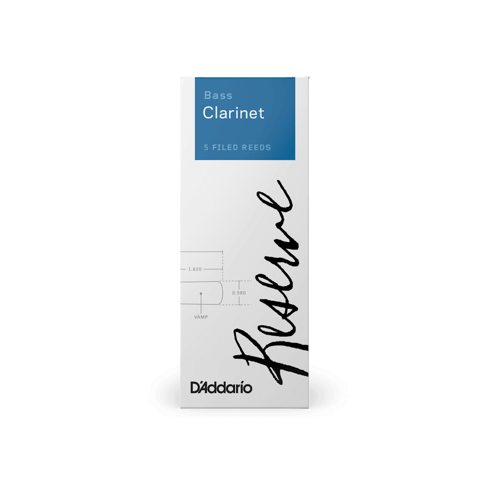 D'Addario Reserve Bass Clarinet Reeds, Strength 3.0+, 5 Pack - Image 3