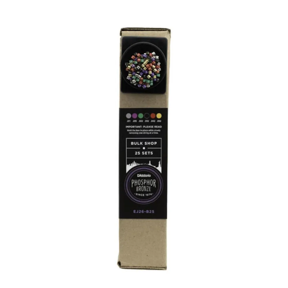 D'Addario EJ26-B25 Phosphor Bronze Acoustic Guitar Strings, Custom Light, 25 Bulk Sets - Image 3