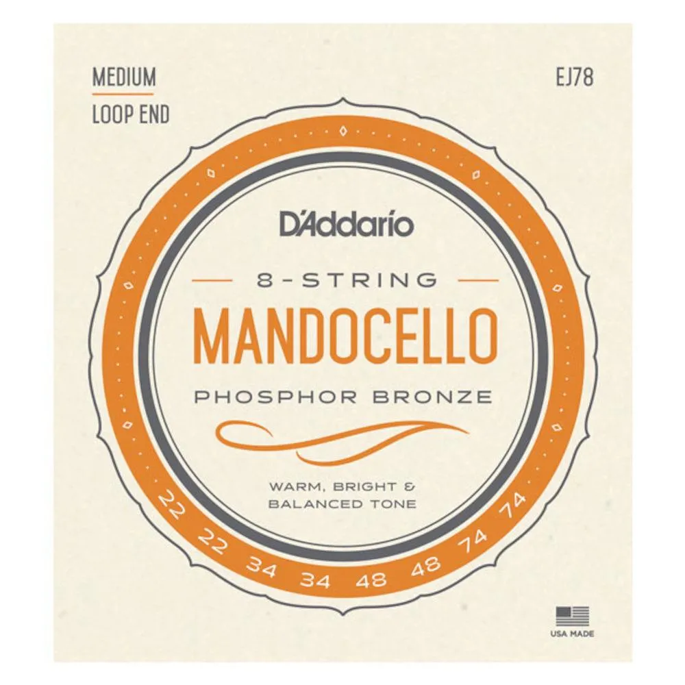 D'Addario J78 Phosphor Bronze Mandocello Strings, 22-74 - Image 3