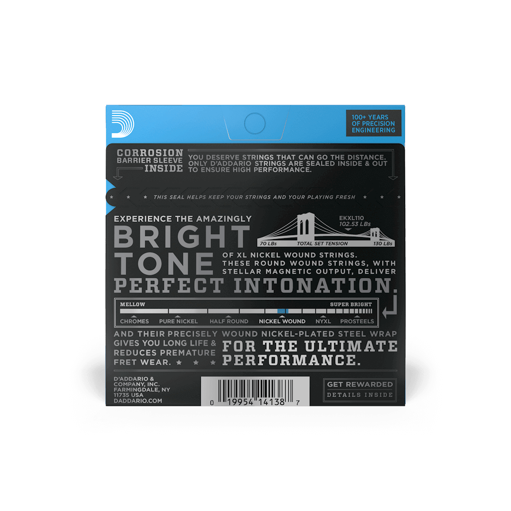 D'Addario EKXL110 Nickel Wound Electric Guitar Strings, Regular Light, Reinforced, 10-46 - Image 3