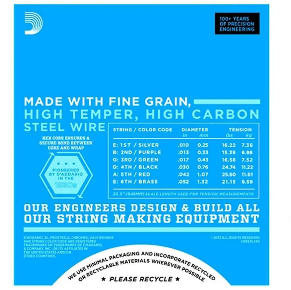 D'Addario EXL140 Nickel Wound Electric Guitar Strings 10 - 52 - Image 3