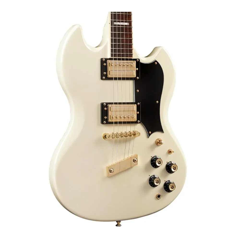 Guild S-100 Polara Kim Thayil Signature Electric Guitar - Vintage White - Image 3