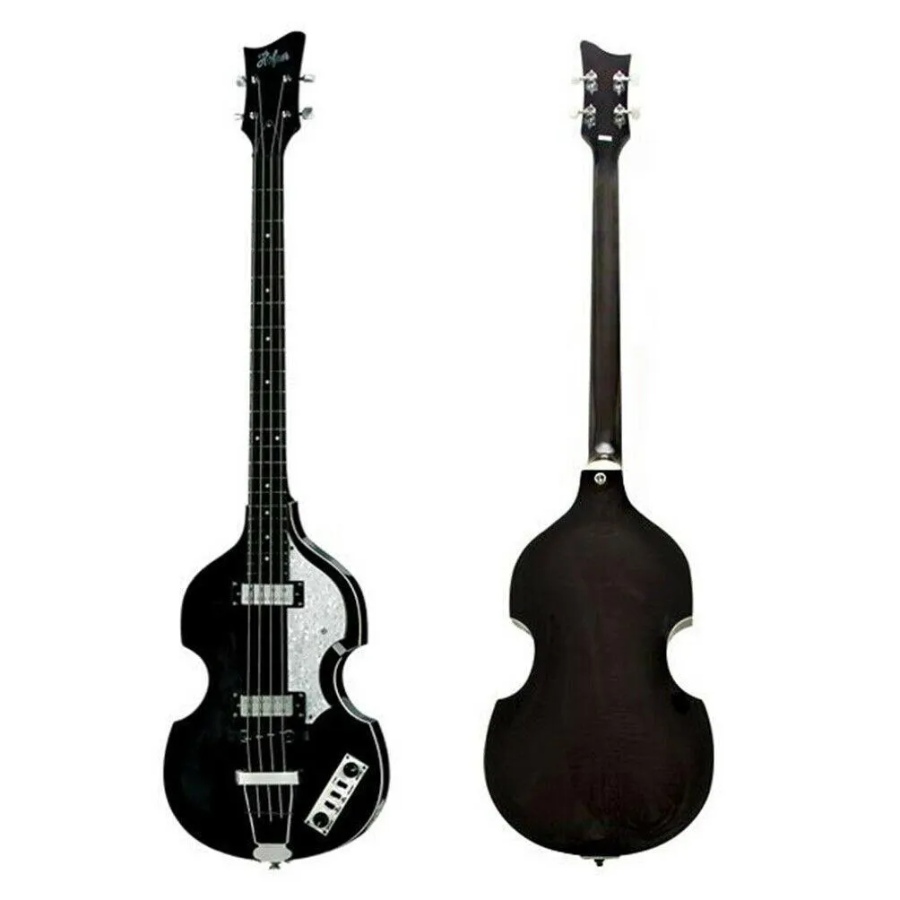 Hofner Ignition Beatle Violin Bass - Black Hollowbody Electric Bass c/ Case - Image 3