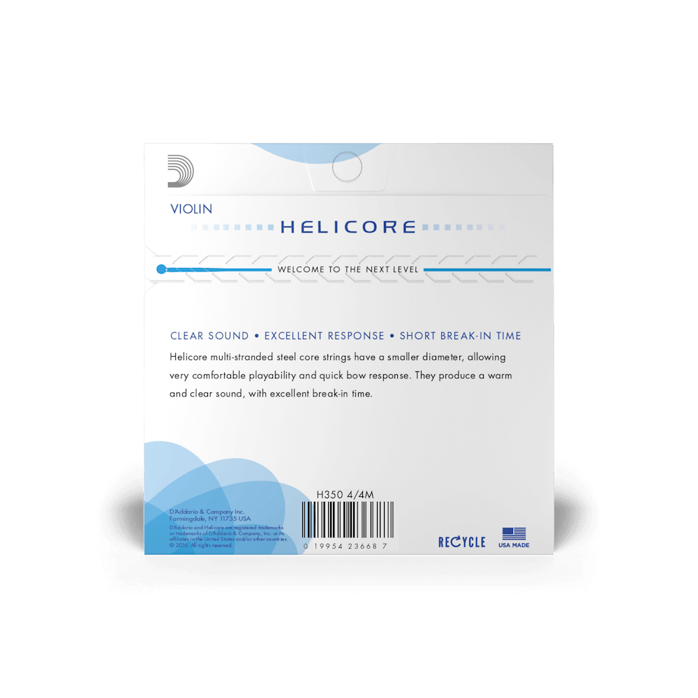 D'Addario Helicore Octave Violin String Set, 4/4 Scale, Medium Tension - Image 3