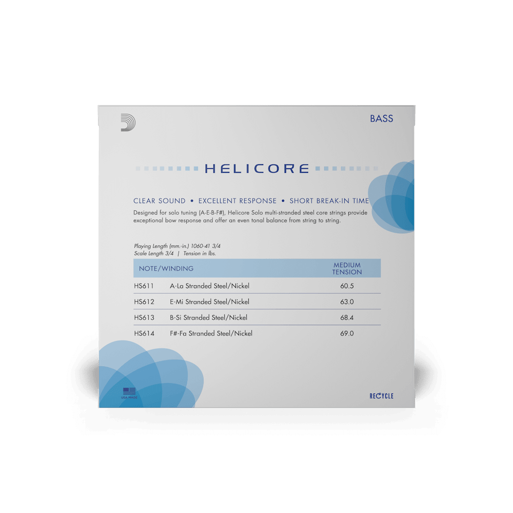 D'Addario Helicore Solo Bass Single E String, 3/4 Scale, Medium Tension - Image 3