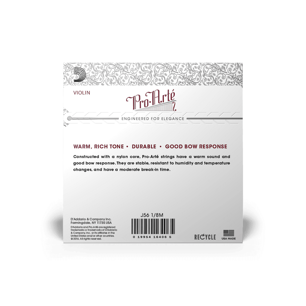 D'Addario Pro-Arte Violin Single D String, 1/8 Scale, Medium Tension - Image 3