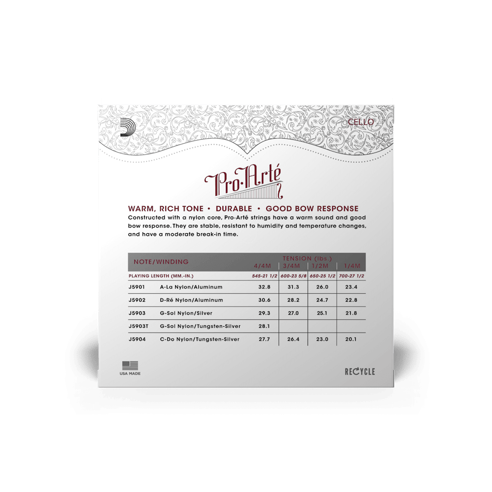 D'Addario Pro-Arte Cello Single G String, 3/4 Scale, Medium Tension - Image 3