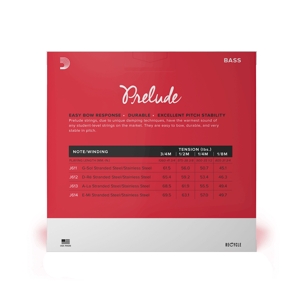 D'Addario Prelude Bass Single G String, 1/2 Scale, Medium Tension - Image 3