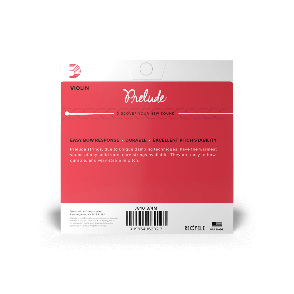 D'Addario Prelude Violin Single D String, 3/4 Scale, Medium Tension - Image 3