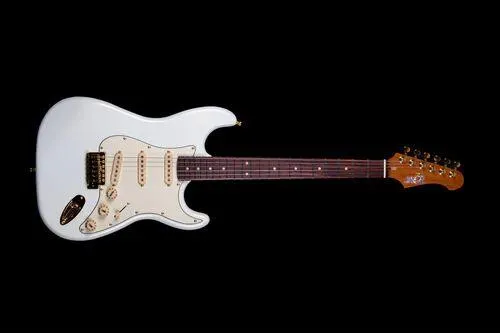 JET JS-380-OW-G Electric Guitar - Olympic White with Gold Hardware - Image 3