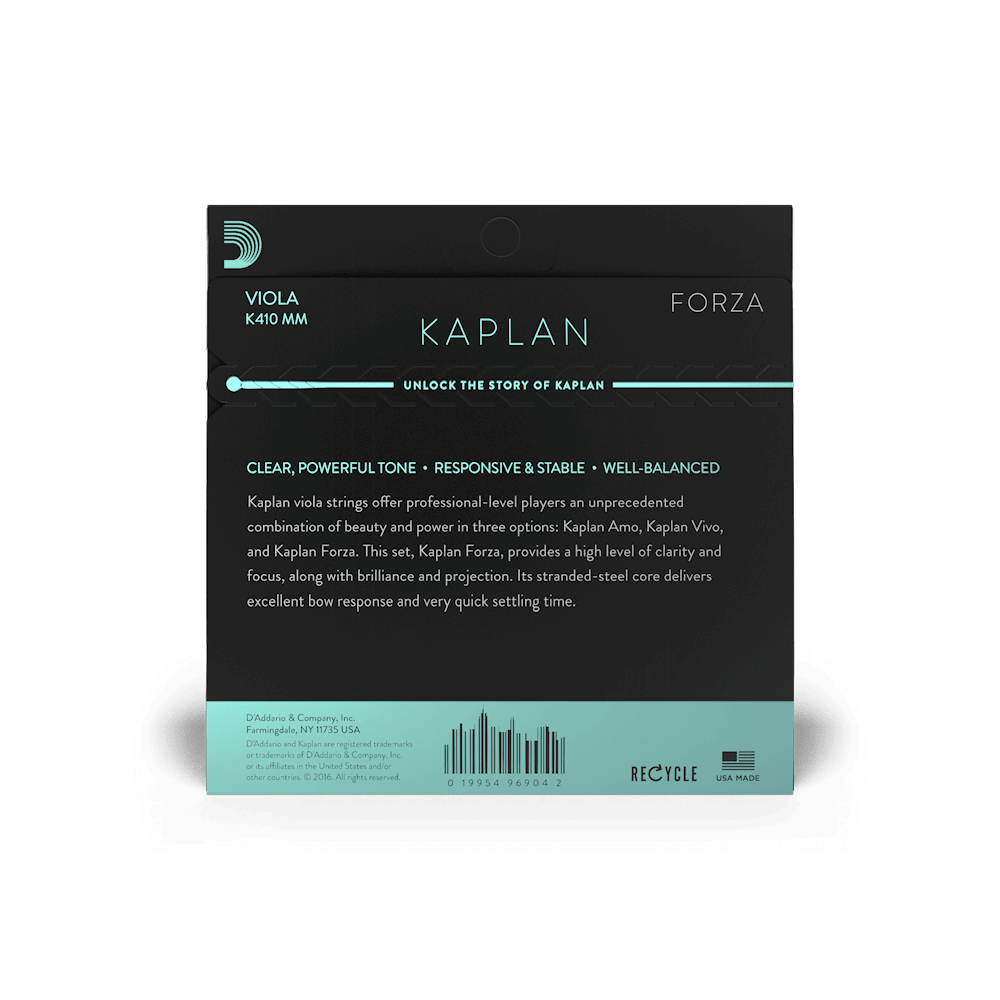 D'Addario Kaplan Forza Viola String Set, Medium Scale, Medium Tension - Image 3