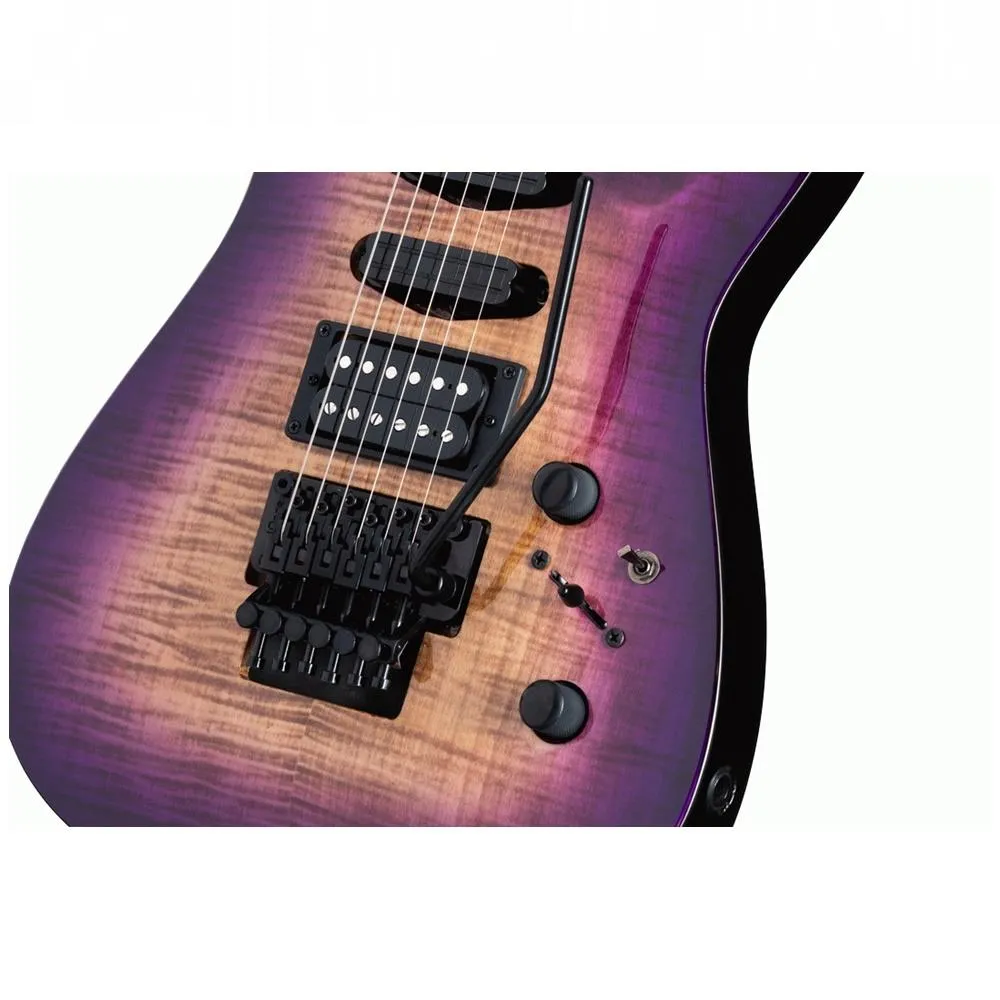 Kramer SM-1 Figured Electric Guitar - Royal Purple Perimeter - Image 3