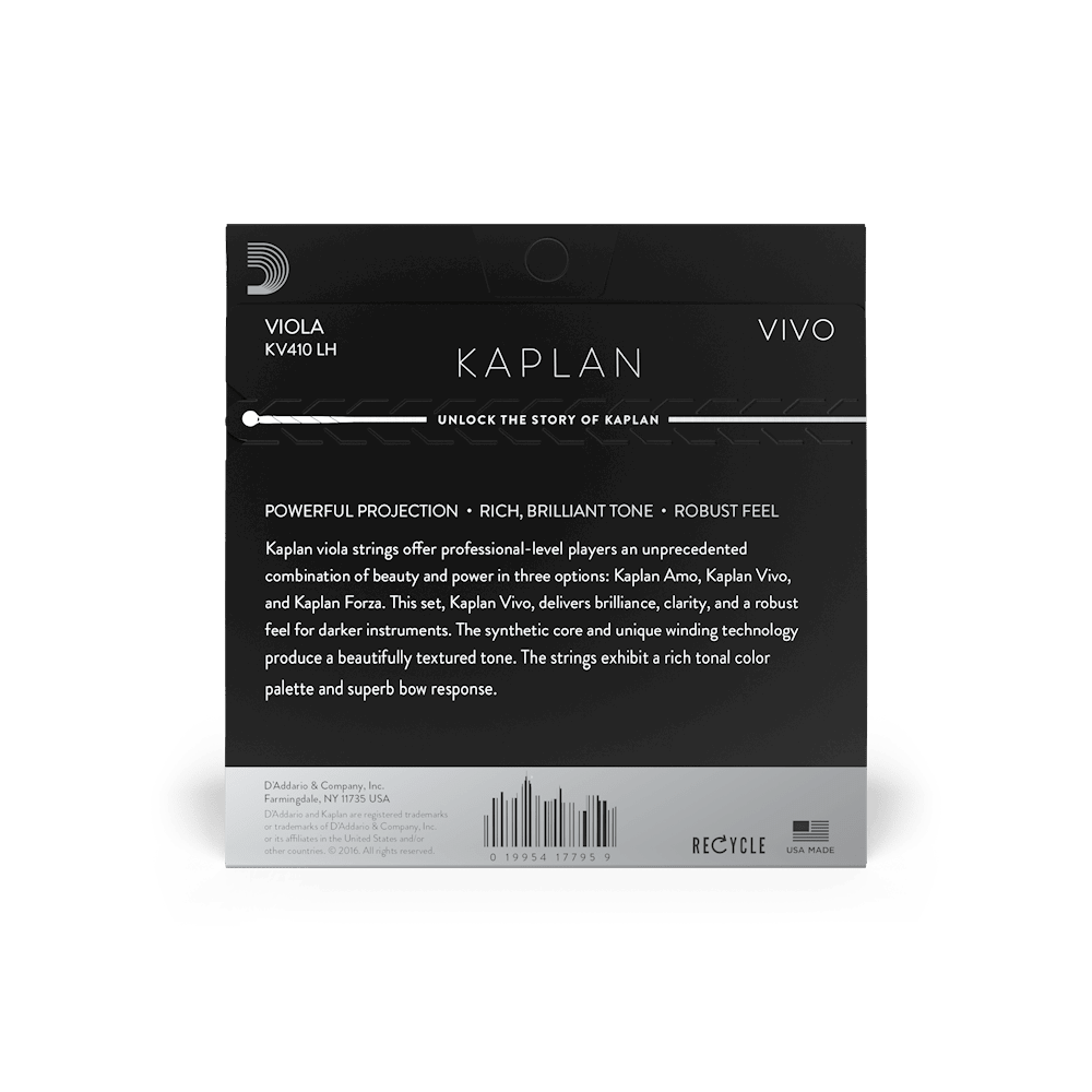 D'Addario Kaplan Vivo Viola A String, Long Scale, Heavy Tension - Image 3