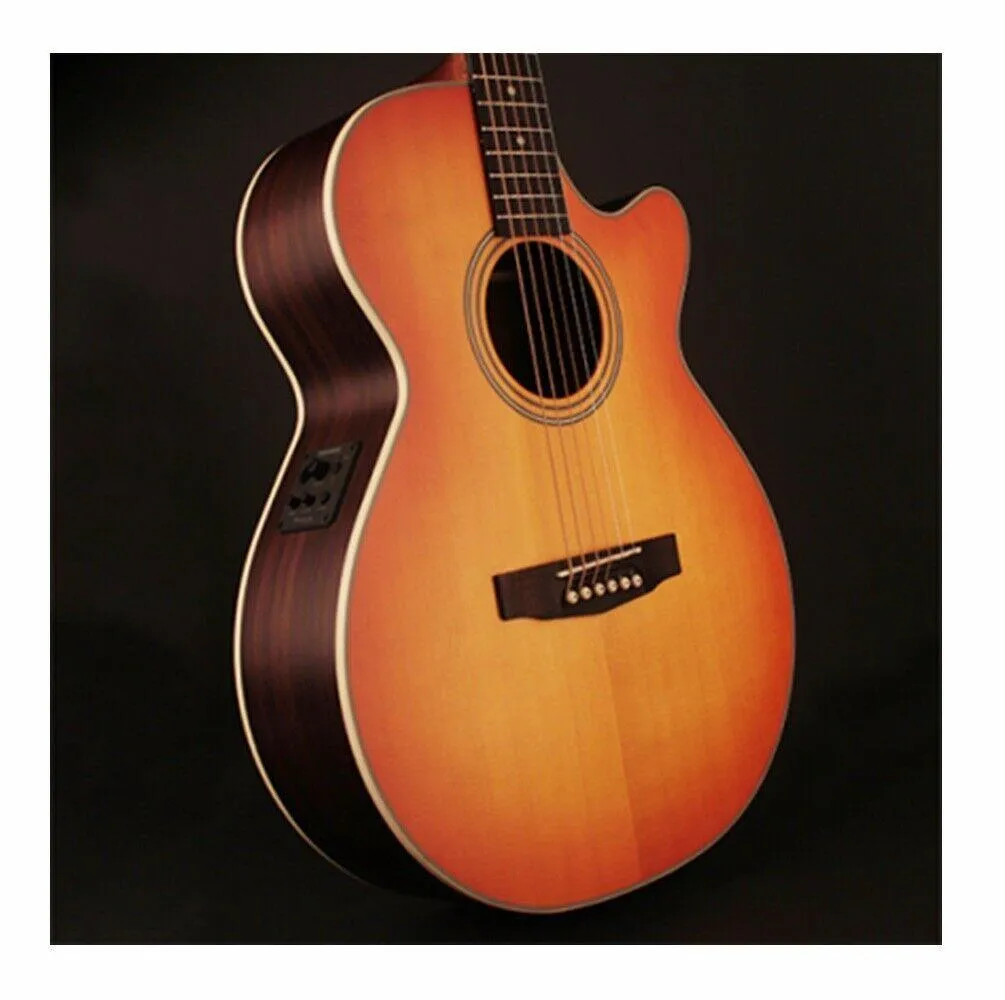Cort L150F Superfolk Acoustic / Electric Guitar Fishman Pickup Vintage Sunburst - Image 3