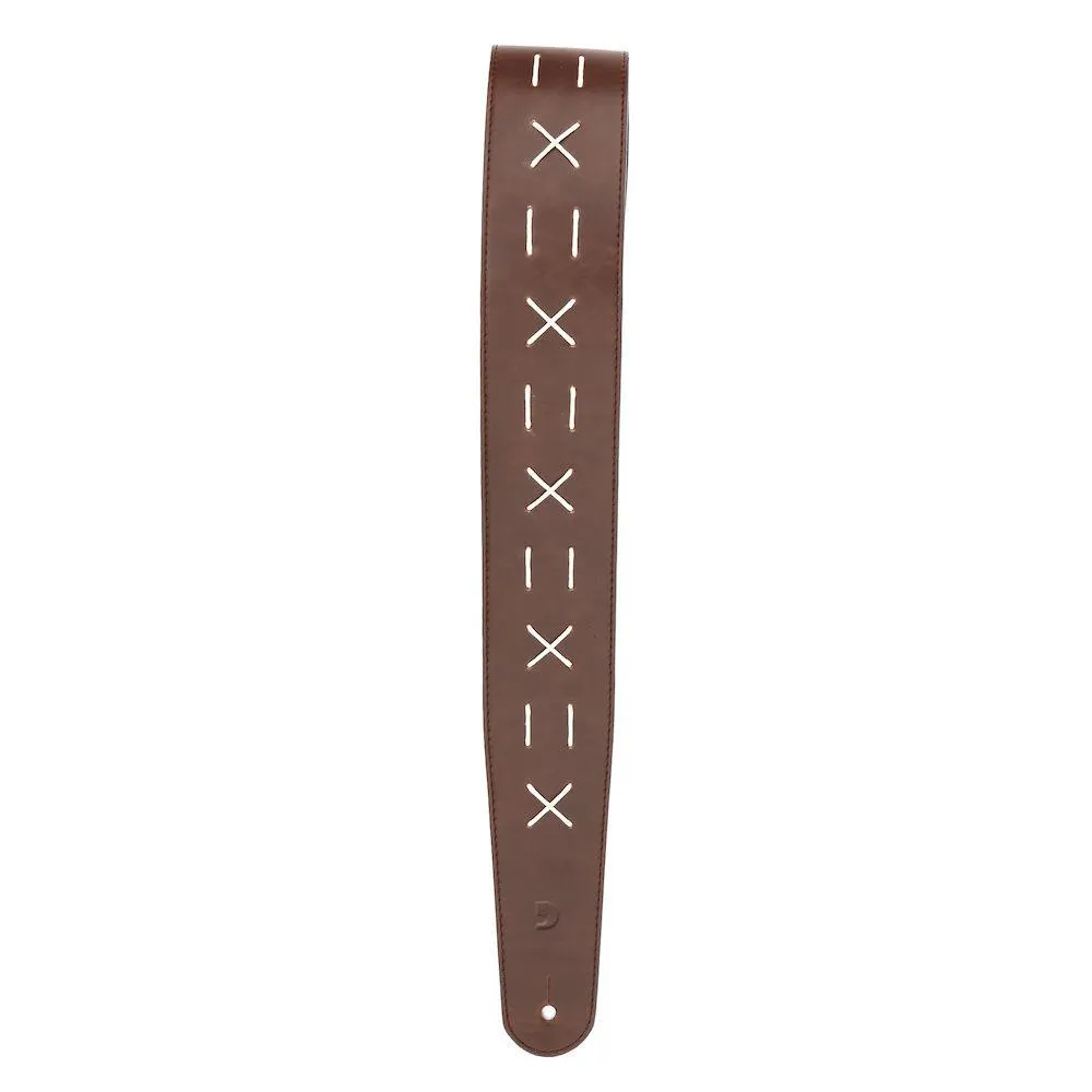 D'Addario Leather Guitar Strap, Decorative Stitch - Image 3