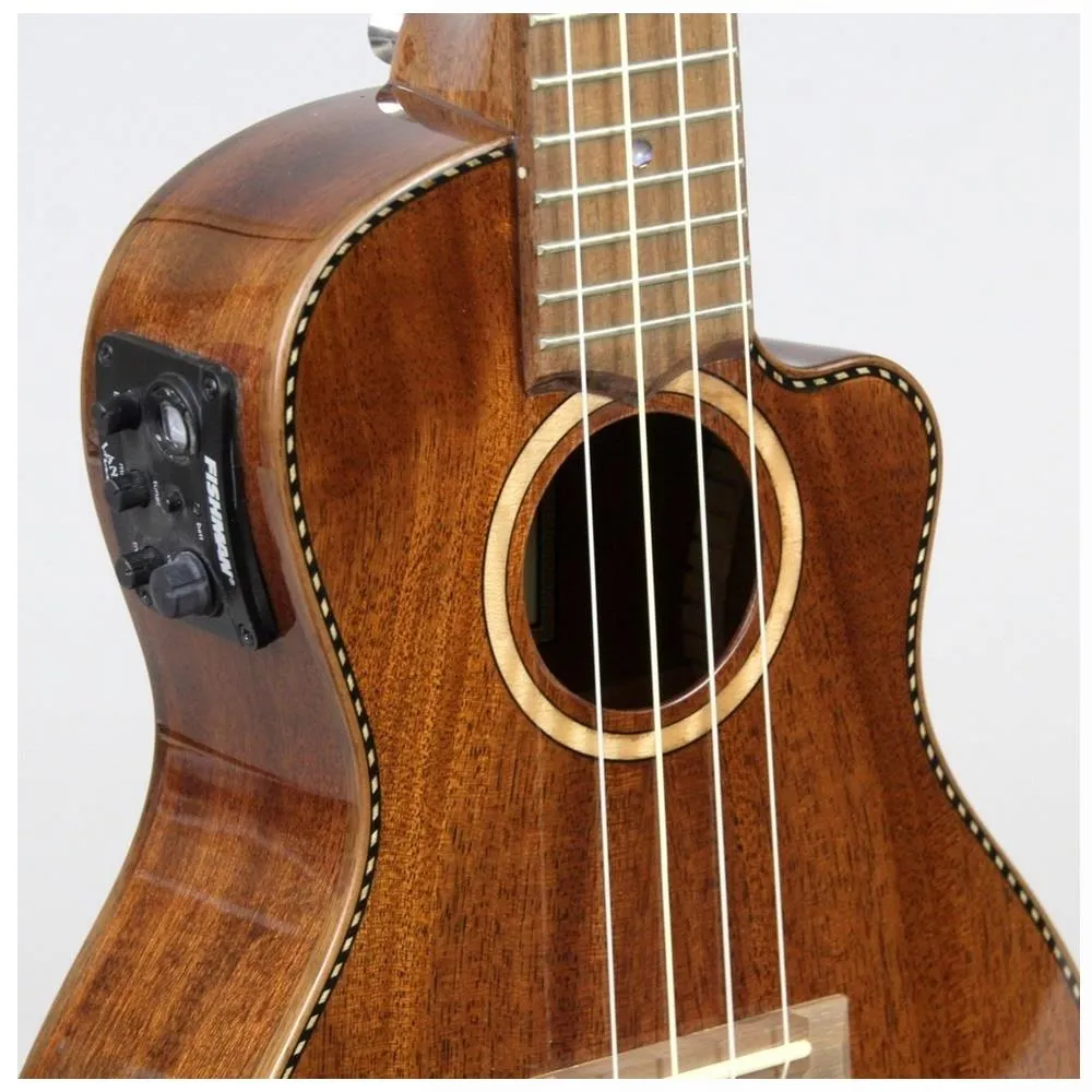 Lanikai MAS-CEC All Solid Mahogany Ukulele with Cutaway & Electronics - Concert - Image 3