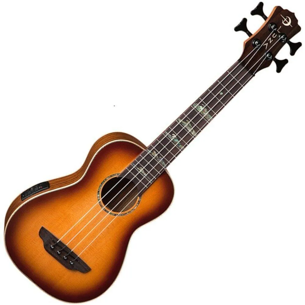 Luna High Tide Spruce Top Acoustic Bass Ukulele Satin Sunburst Finish + Gig Bag - Image 3