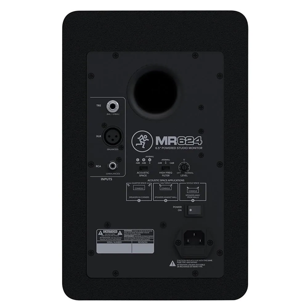 Mackie MR624 6.5" Powered Studio Monitor 65-watt Bi-amplified Active Studio Monitor - Image 3