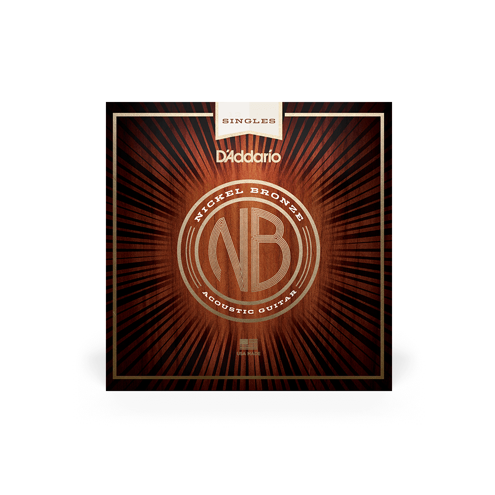 D'Addario NB021 Nickel Bronze Wound Acoustic Guitar Single String, .021 - Image 3