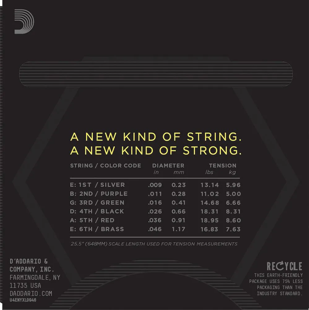 D'Addario NYXL0946 Nickel Wound Electric Guitar Strings 9 - 46 NYXL - Image 3
