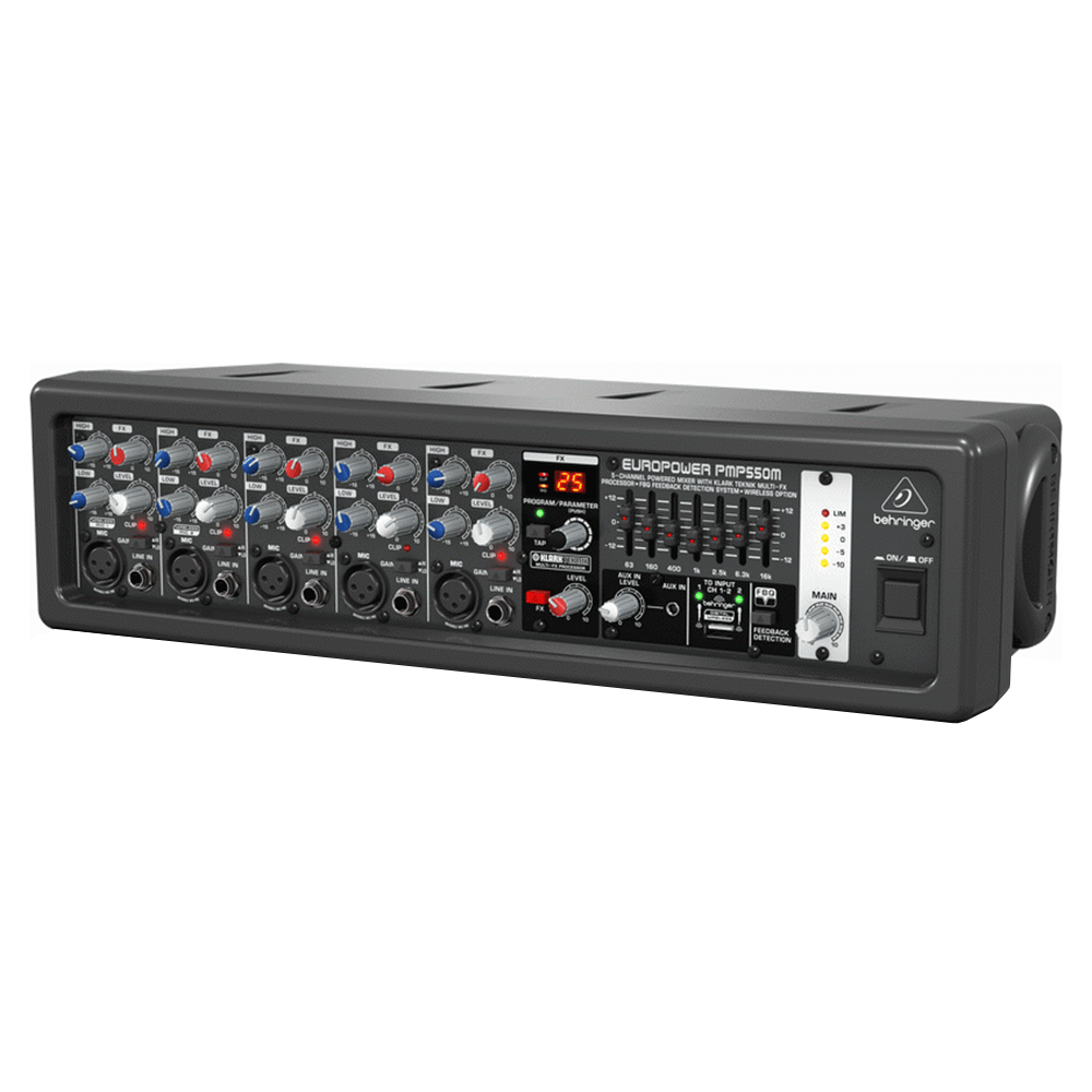 The Behringer Ultra-Compact 500-Watt 5-Channel Europower PMP550M Powered Mixer - Image 3