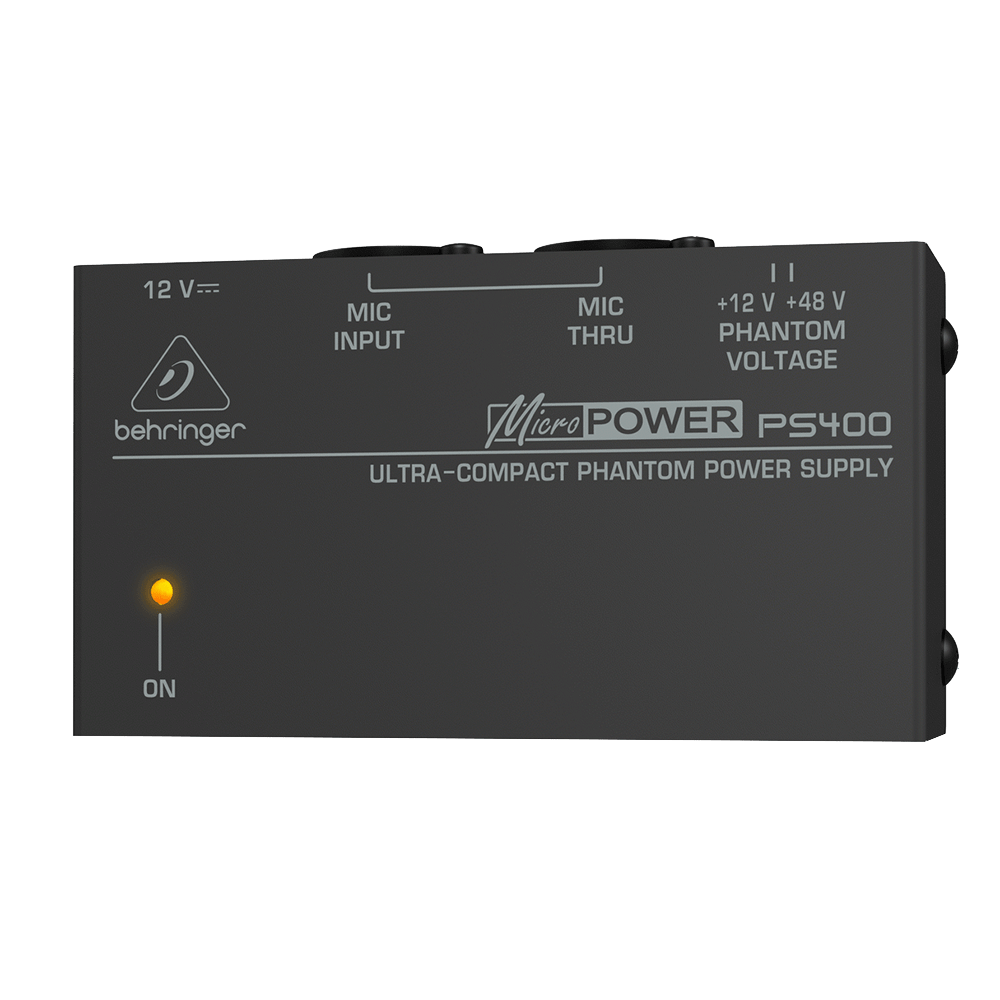 The Behringer Ultra-Compact Micropower PS400 Pre Amplifier Phantom Power Supply - Image 3
