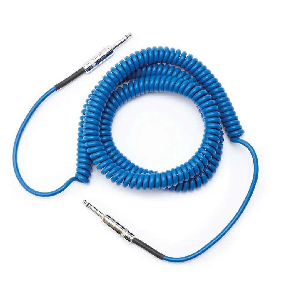 D'Addario Coiled Instrument Cable, 30' - Blue - Image 3
