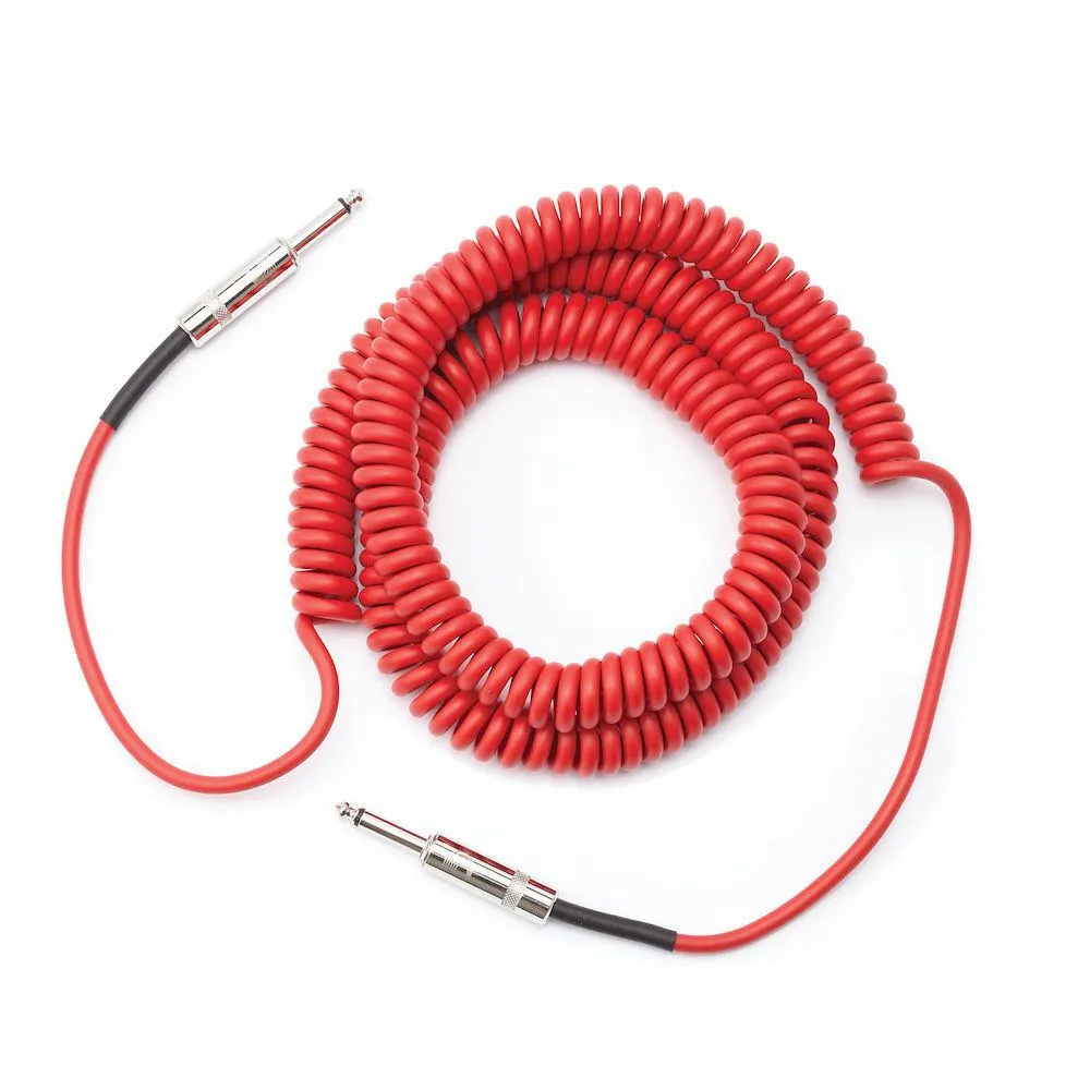 D'Addario Coiled Instrument Cable, 30' - Red - Image 3