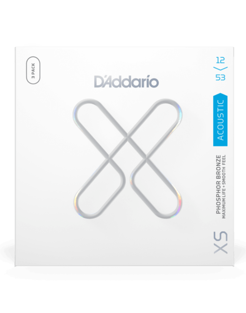 D'Addario 3 Sets XSAPB1253 Acoustic Guitar Strings c/w 20-foot Instrument Cable - Image 3