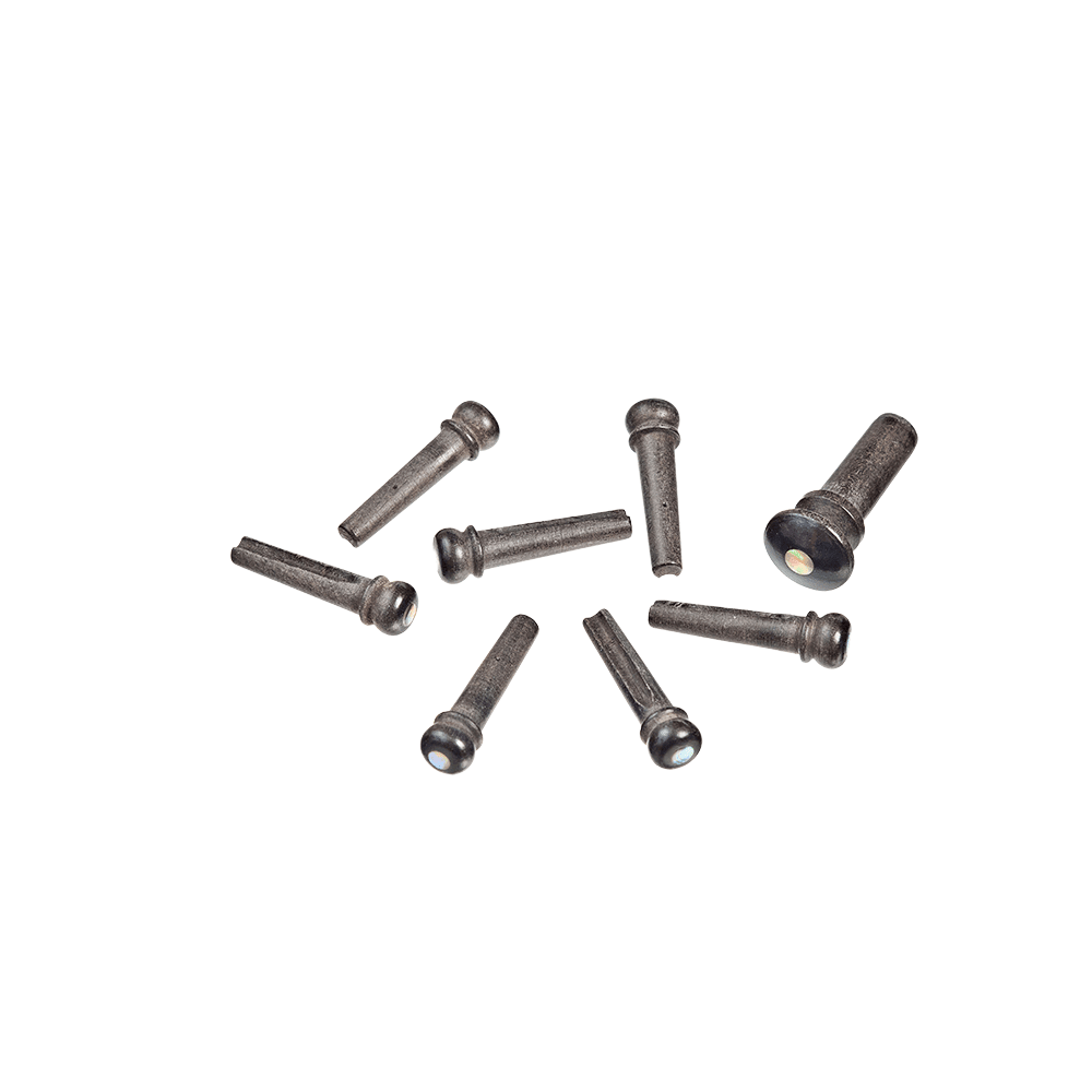 D'Addario Ebony Bridge Pins with End Pin Set, Abalone Inlay - Image 3