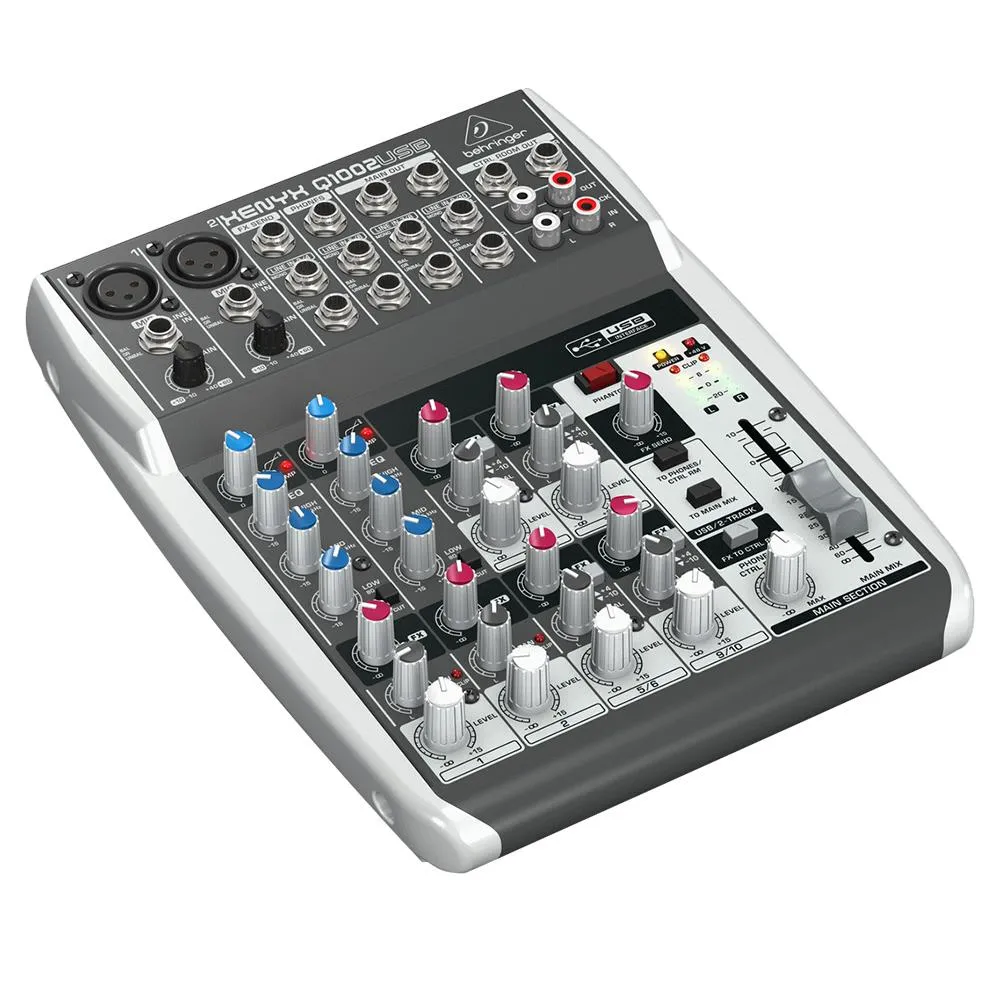 The Behringer Premium 10-Input 2-Bus XENYX Q1002USB Mixer With Mic Preamp - Image 3