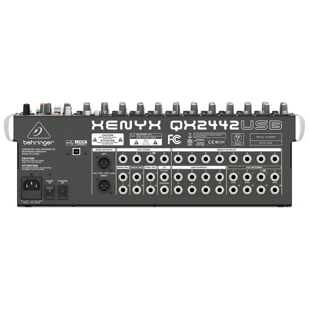 Behringer Xenyx QX2442USB Mixer with USB and Effects Open Box - Image 3