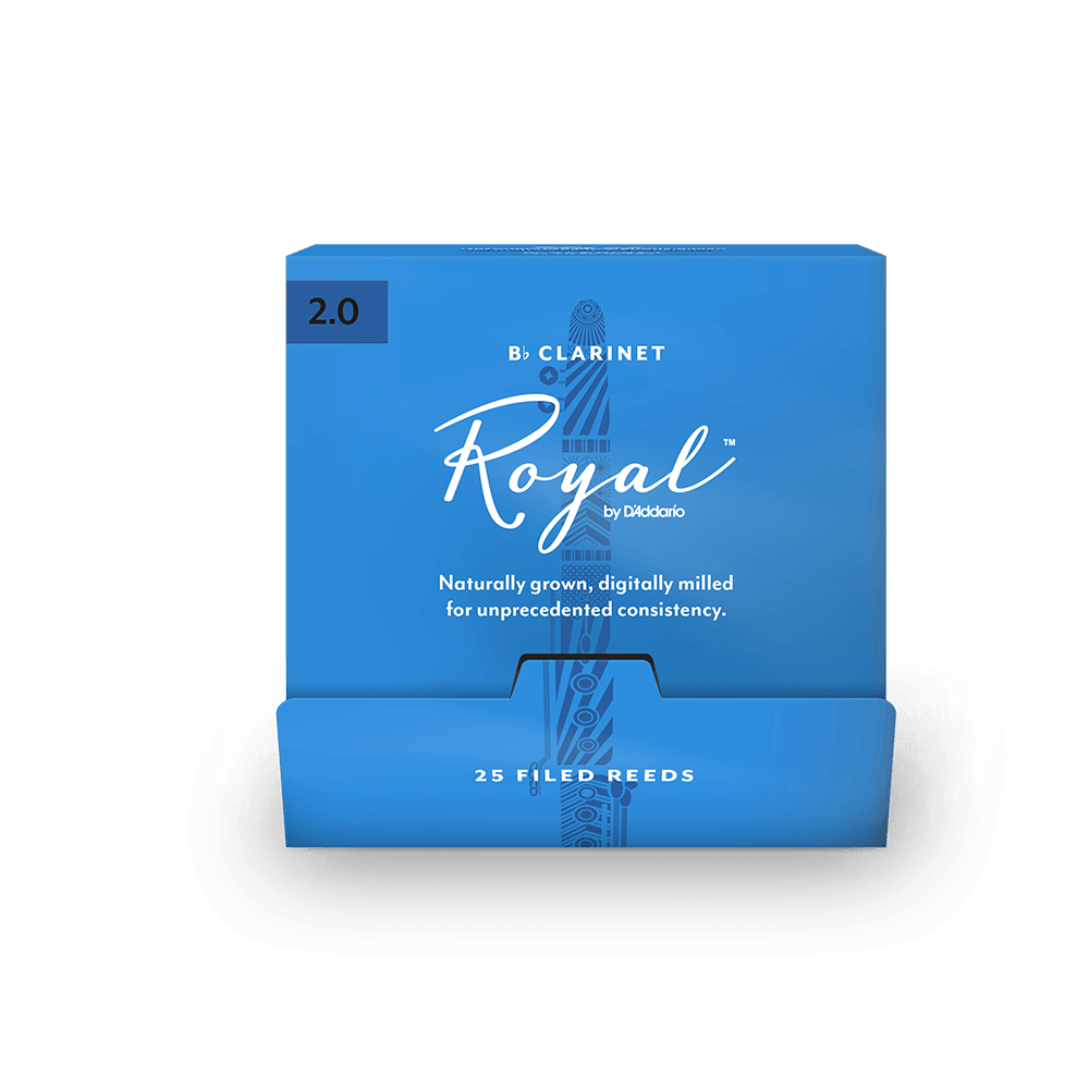 Royal by D'Addario Bb Clarinet Reeds, #2.0, 25-Count Single Reeds - Image 3