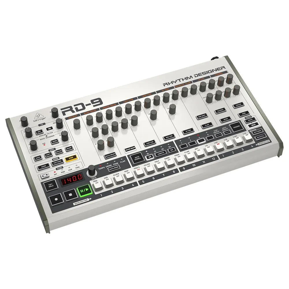 The Behringer RD9 Digital Drum Machine With 10 Drum Sounds Dual Mode Filter - Image 3