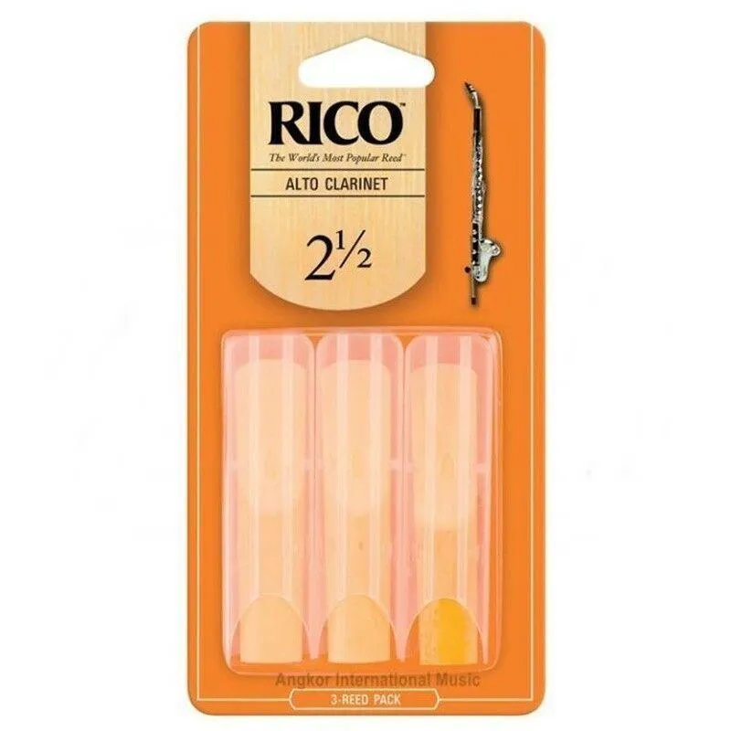 Rico Alto-Clarinet Saxophone Reeds, Strength 2.5 - 3 Pack + Cork Grease - Image 3