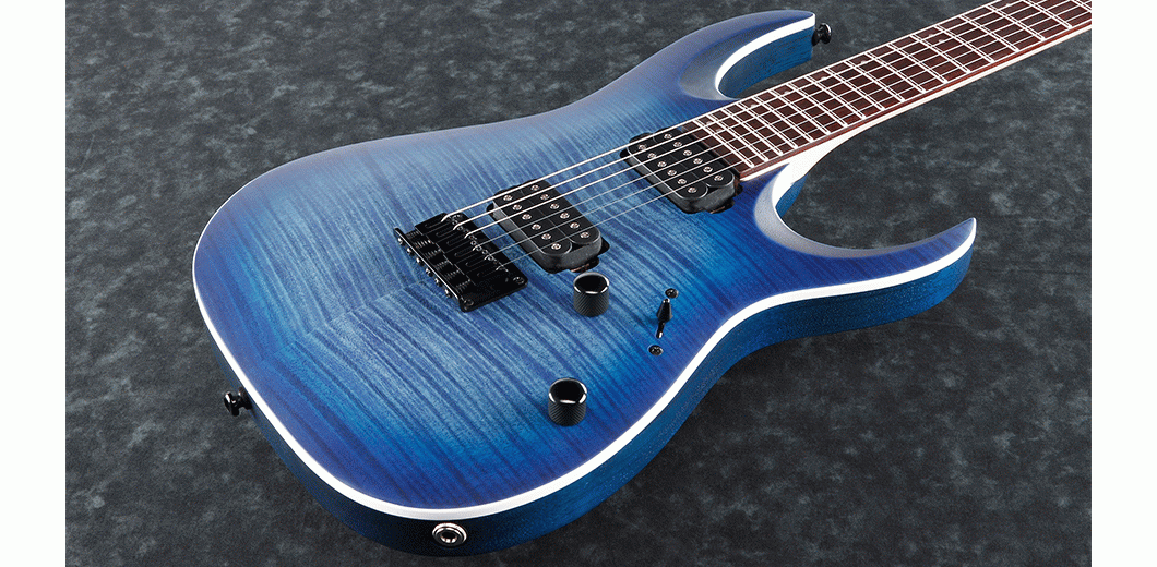 Ibanez RGA42FM - Blue Lagoon Burst Flat Electric Guitar - Image 3