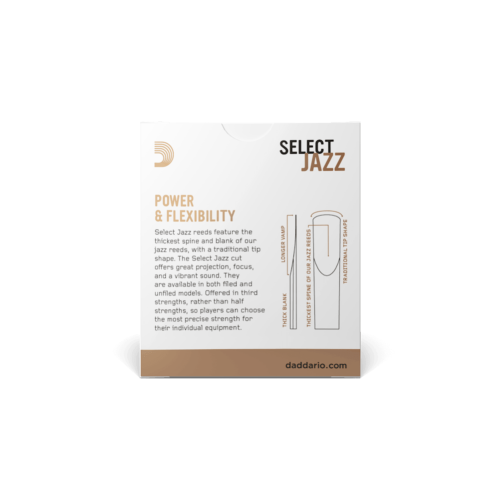 D'Addario Select Jazz Unfiled Soprano Saxophone Reeds, Strength 4 Soft, 10-pack - Image 3