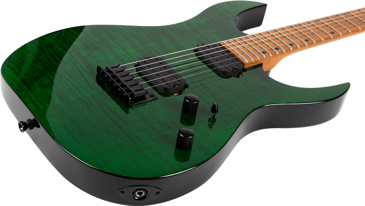 Spira S-450-TGR Electric Guitar - High Performance Rock Machine - Trans Green - Image 3