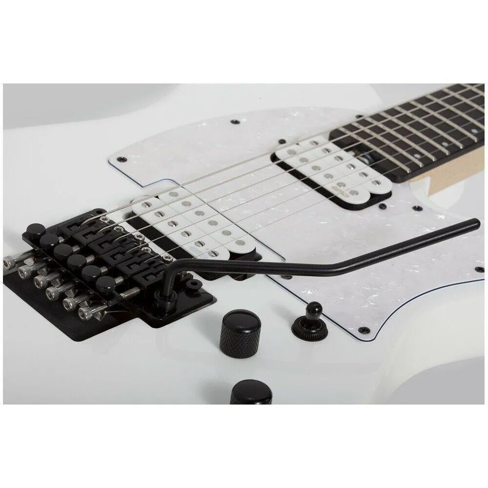 Schecter Sun Valley Super Shredder PT FR - Metallic White Floyd Rose Maple Neck - Image 3