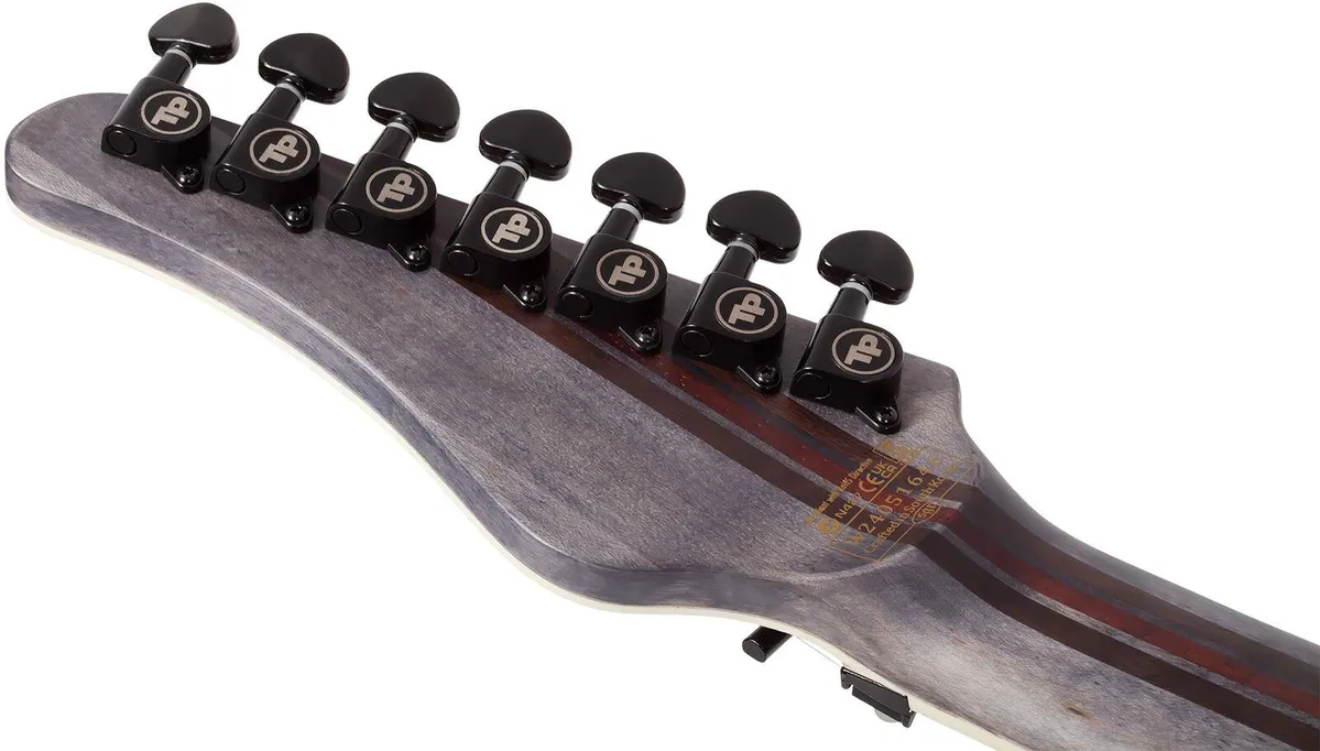 Schecter PT-7 FR-S SLS Elite Evil Twin 7 String Electric Guitar - Satin Black - Image 3