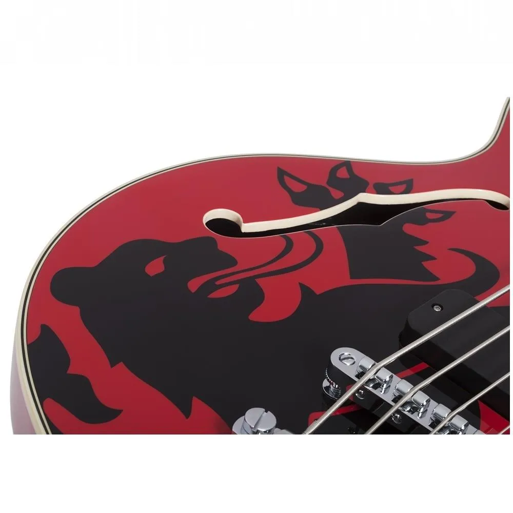 Schecter Simon Gallup Signature 4 String Corsair Hollowbody Bass Guitar - Image 3
