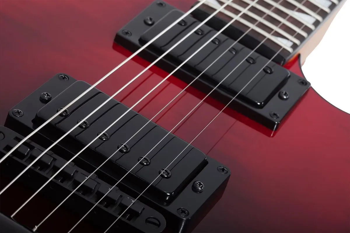 Schecter Avenger Electric Guitar - Blood Burst + Boss Katana 50W Amp + Planet Waves Cable - Image 3
