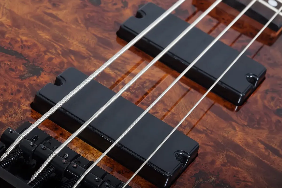 Schecter C-4 Standard 4 String Electric Bass - Tobacco Burl - Image 3