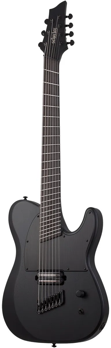 Schecter PT Black Ops 7 String Electric Guitar - Satin Black Open Pore - Image 3