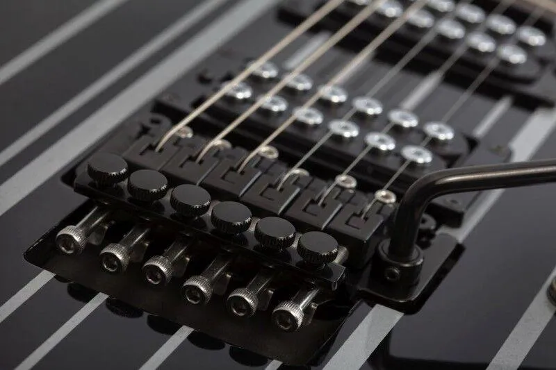 Schecter Synyster Gates Standard Electric Guitar Gloss Black with Silver Stripes - Image 3