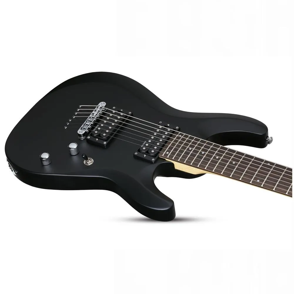 Schecter C-7 Deluxe 7-String Electric Guitar Satin Black - Image 3