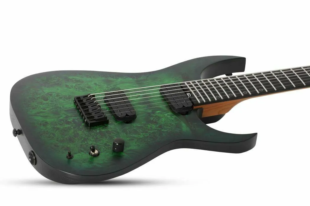 Schecter Keith Merrow KM-7 MK-III Standard Electric Guitar - Toxic Smoke Green - Image 3