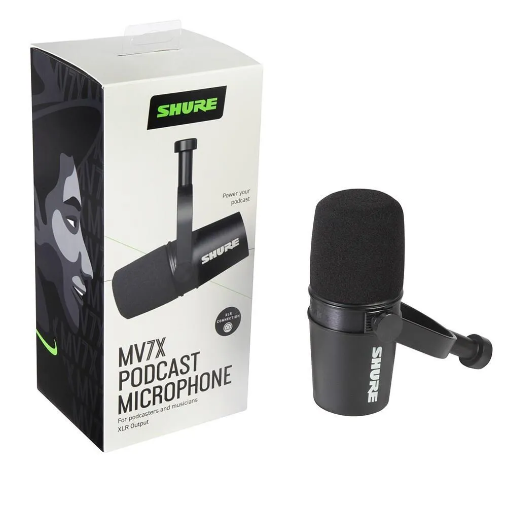 Shure Motiv MV7X XLR Dynamic Podcasting Microphone (Black) - Image 3